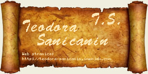 Teodora Saničanin vizit kartica